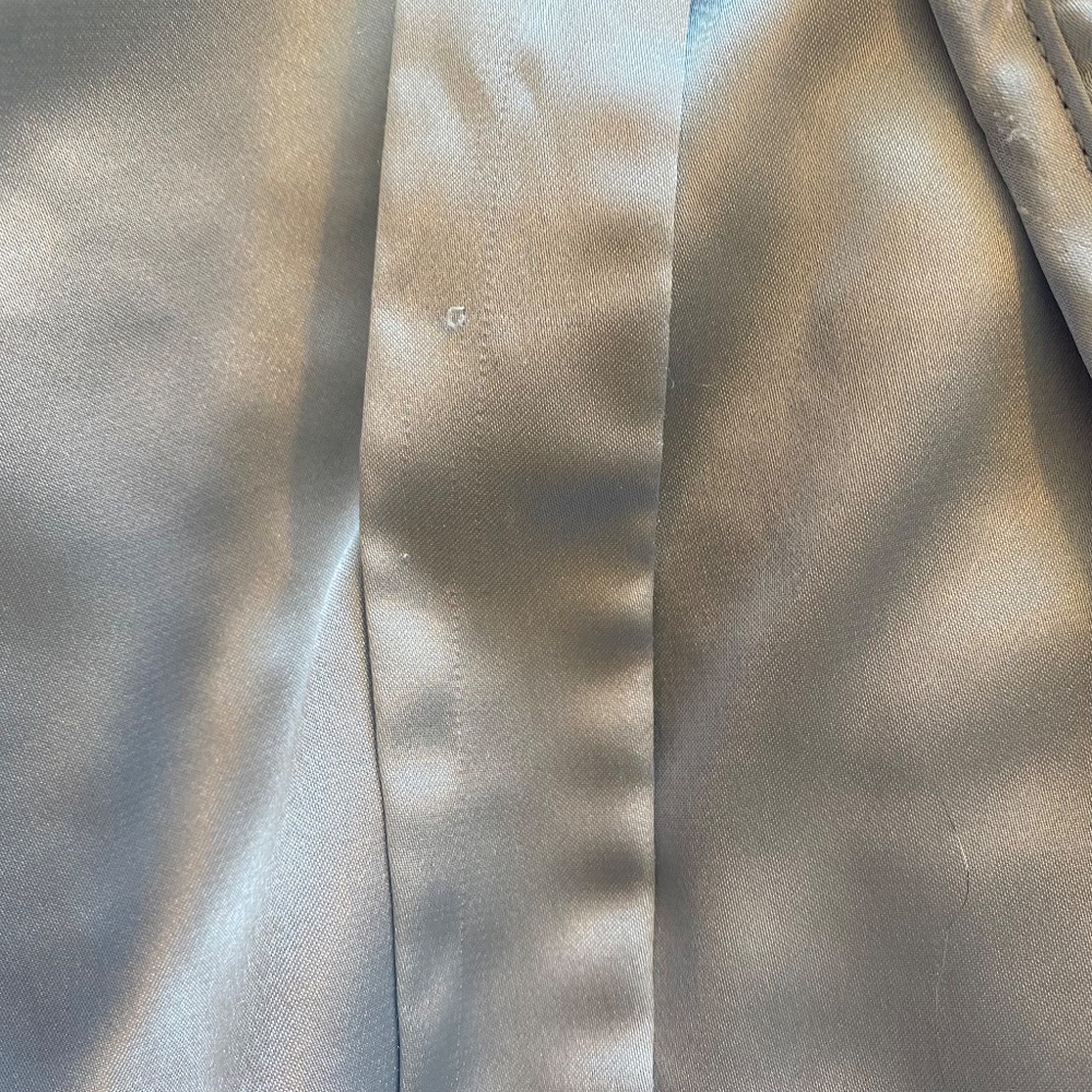 Oscar de la Renta Ice Blue Quilted Satin Bow Jacket Vintage Old Hollywood S - Picture 15 of 15